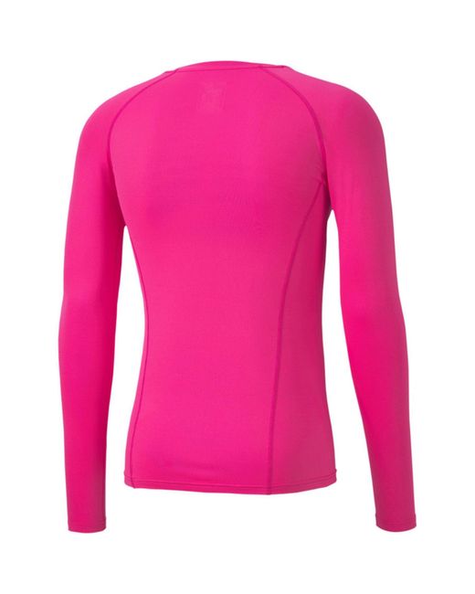 PUMA Pink Liga Baselayer Tee Ls T-Shirt for men