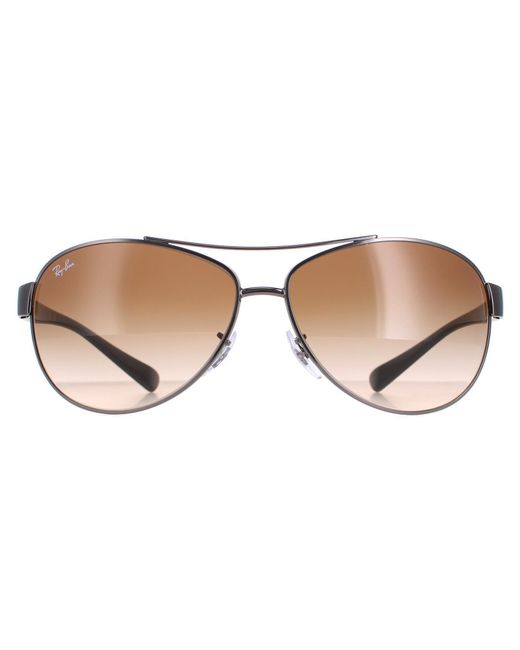 Ray-Ban Brown Sunglasses 3386 004/13 Gunmetal Gradient 63Mm for men
