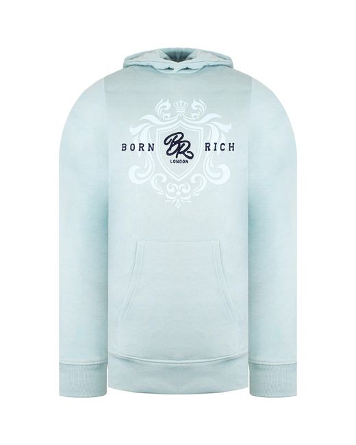 Born Rich Blue Jairo Surf Hoodie Cotton for men