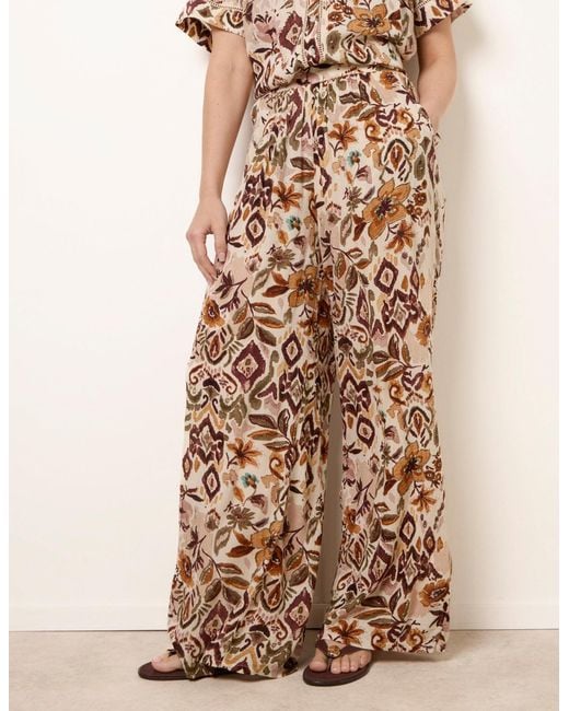 Blue Vanilla Natural Paisley Print Trousers