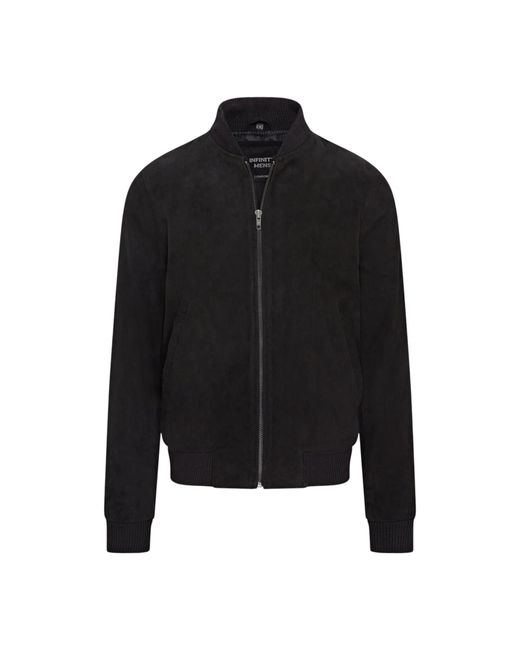 Infinity Leather Black Goat Suede Ma-1 Bomber Jacket-Antalya for men