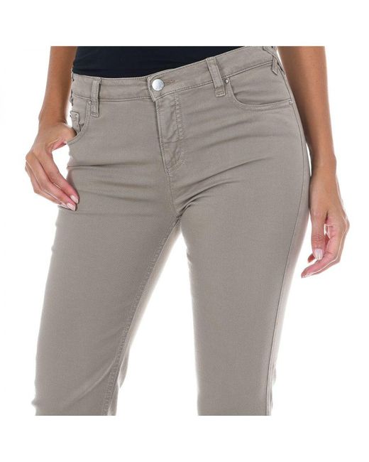 Met Gray Long Denim Pants Made Of Elastic Fabric 10Db50255-G239