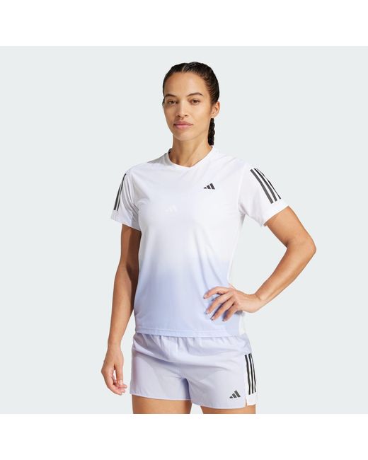 Adidas Originals White Own The Run Climacool Colorblock Tee