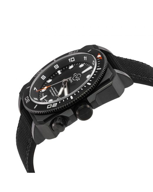 Gv2 Black Xo Submarine Sellita Sw220 Swiss Automatic Dial, Genuine Canvas Watch for men