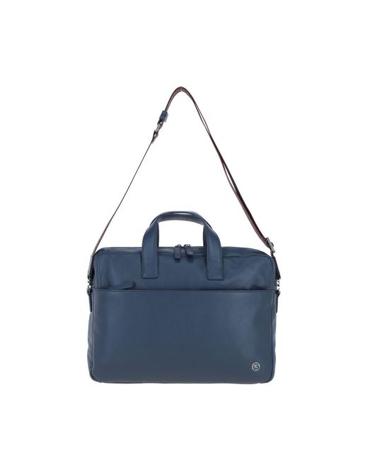 Brampton London Blue 'Commandeer' Real Leather Laptop Bag for men