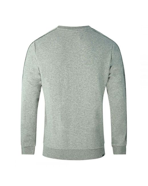 PUMA Gray Velvet Taped Logo Grey Sweatshirt for men