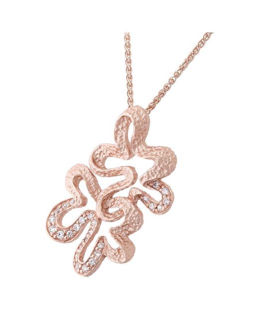 Orphelia Metallic 'Malenia' 925 Sterling Set: Chain-Pendant + Earrings
