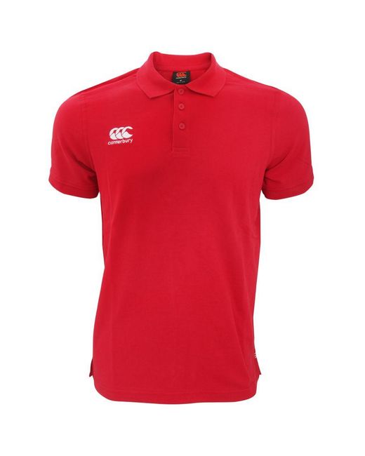 Canterbury Red Waimak Short Sleeve Pique Polo Shirt for men