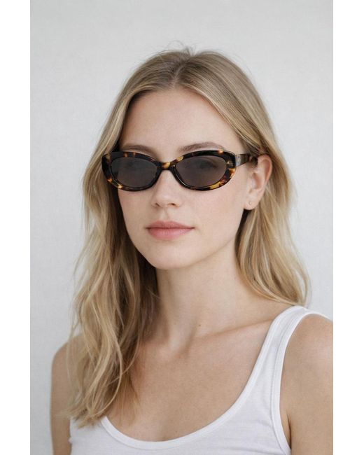 SVNX Brown Bow Side Detail Sunglasses