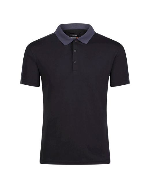 Regatta Black Contrast Coolweave Pique Polo Shirt /Seal)
