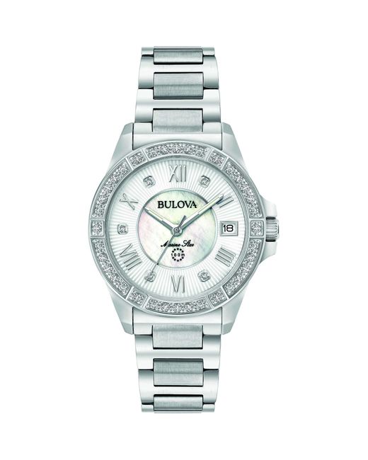 Bulova Metallic Marine Star Watch 96R232 Stainless Steel