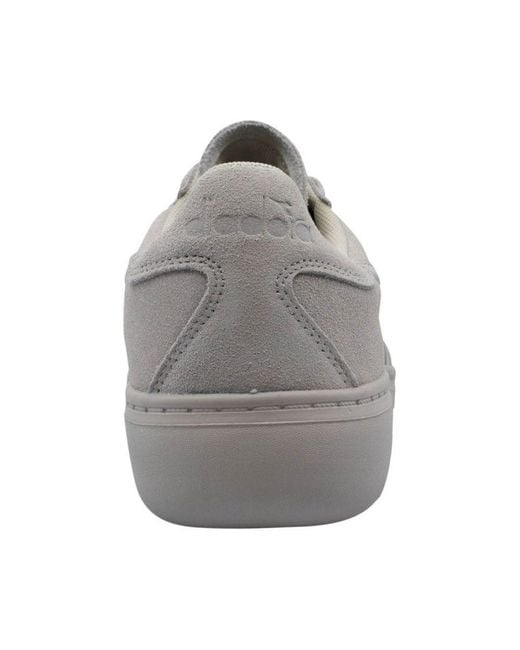 Diadora Gray B Elite Wide Trainers Nubuck Leather for men