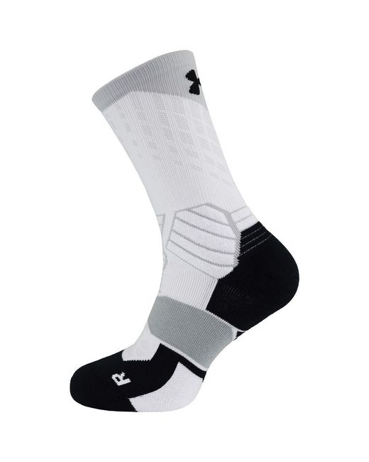 Under Armour Gray Drive Basketball Crew Socks for men
