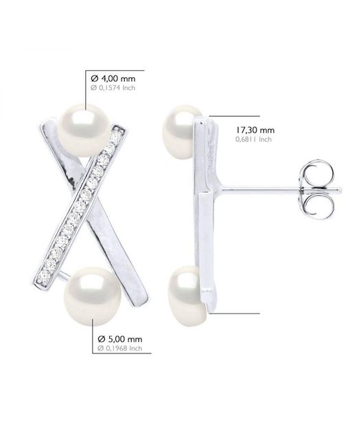 Ateliers Saint Germain White Earrings Strips