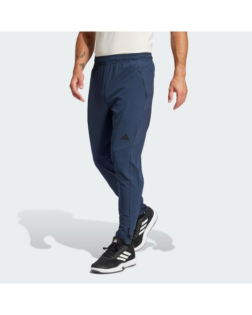 Adidas Originals Blue Designed For Training Hybrid Pants for men