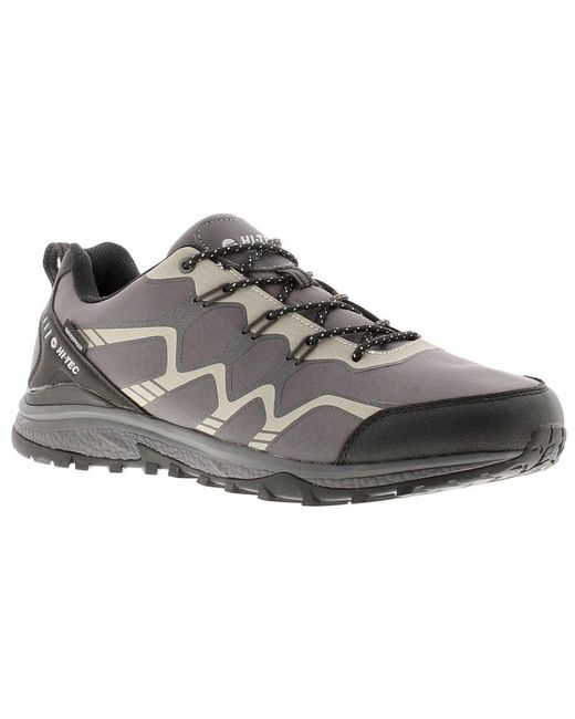 Hi-tec Men's Stinger Waterproof Running Shoes In Charcoal in het Gray voor heren