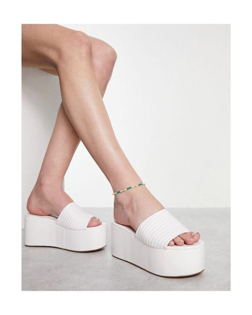 SIMMI White London Saanvi Flatform Sandals