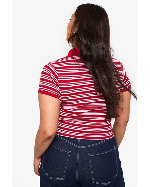 Boohoo Plus Fitted Collared Top
