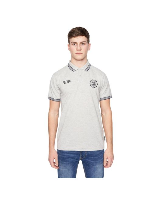 Duck and Cover White Keyaan Polo Shirt Marl) Cotton for men