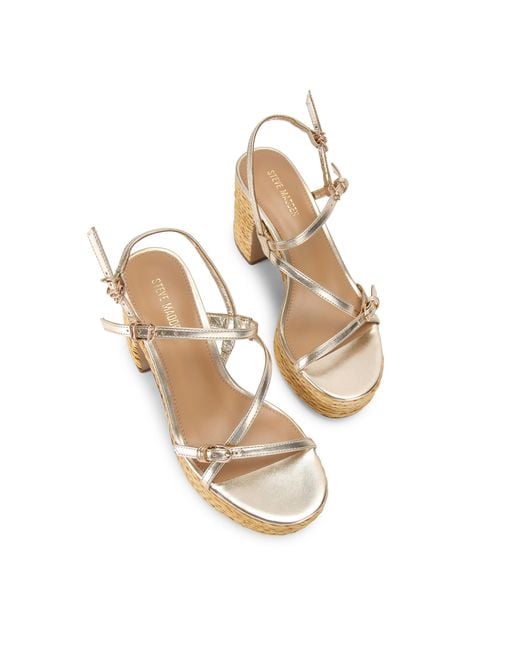 Steve Madden Metallic Jayce Raffia Sandals