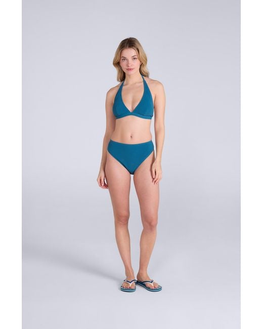 Mountain Warehouse Blue 'Iona' Halter Crinkle Bikini Bottom Sun Protection Quick Dry Stretchy Swimwear