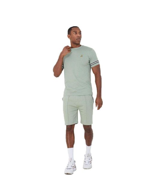 Brave Soul Green 'Chadwick' T-Shirt And Shorts Set for men