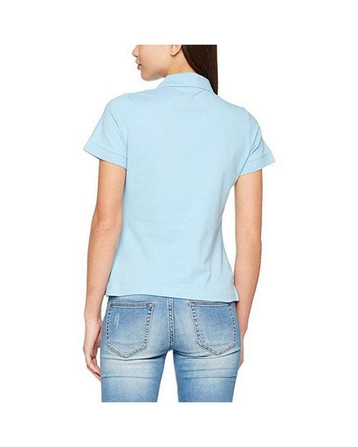 Fruit Of The Loom Blue Ladies Lady-Fit Premium Short Sleeve Polo Shirt (Sky) Cotton