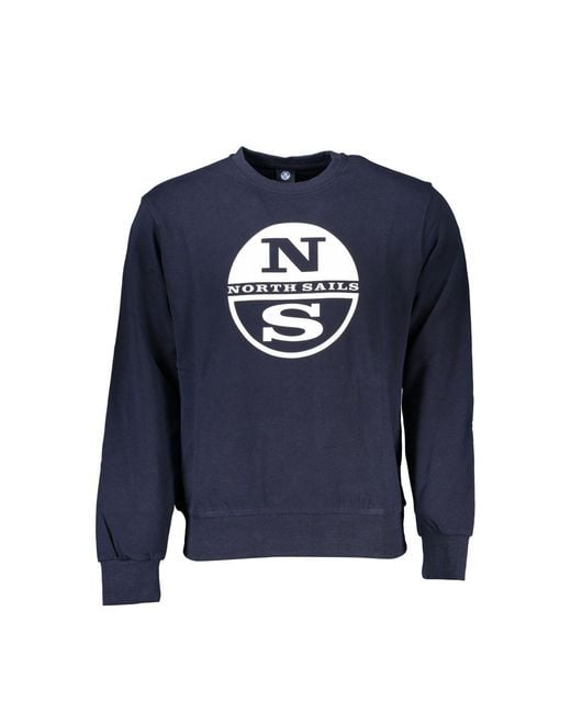 North Sails Blue Cotton Sweater for men