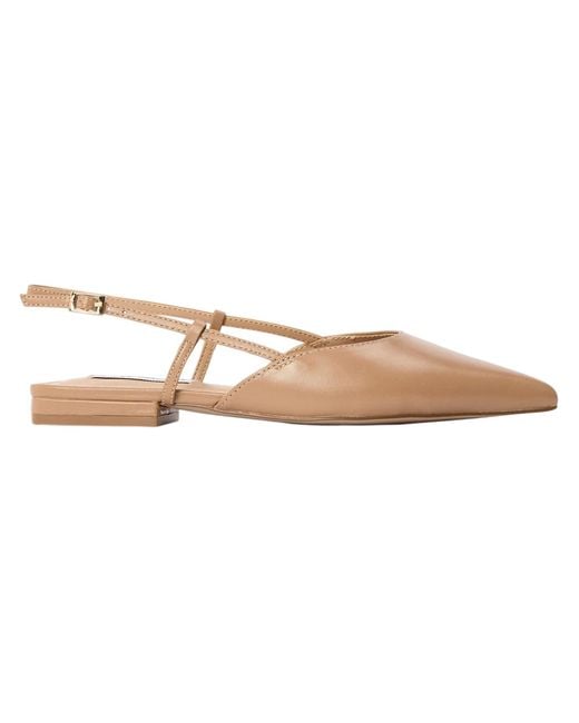 Steve Madden Brown Ladies Spencer Leather Sling Back Sandals