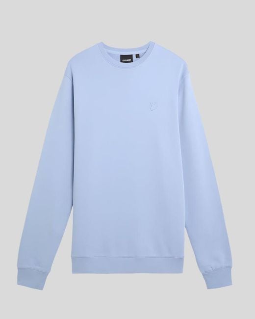 Lyle & Scott Superfeine Baumwoll Rundhals Sweatshirt in Blue für Herren