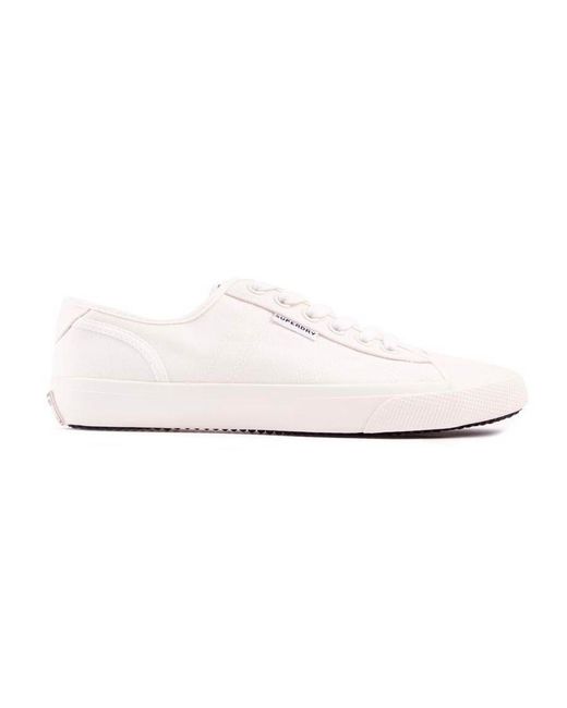 Superdry White Classic Low Pro Vegan Trainers