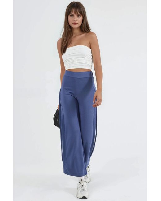 Hiccup Blue Modal Touch Stripe Detail Pants