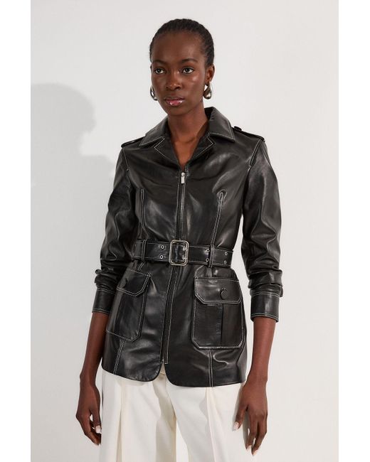 Leather jacket karen millen