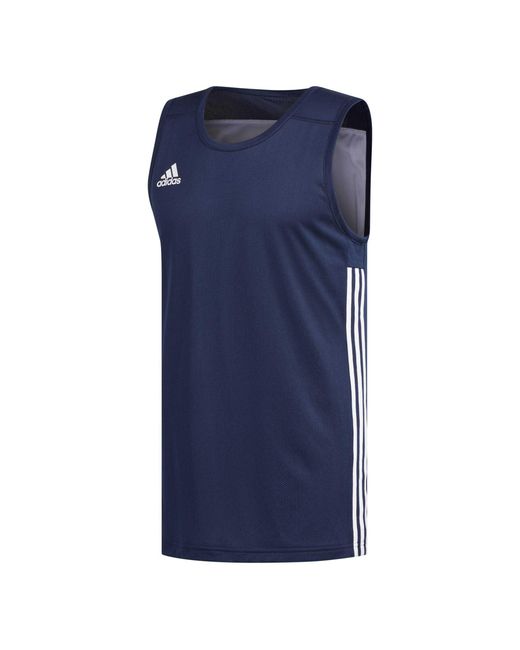Adidas Blue Tank Tops Sport 3G Spee Rev Jrs Conavy/W for men