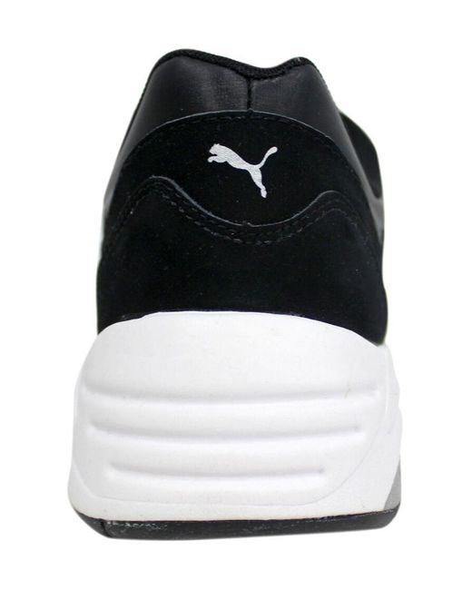 PUMA Black Trinomic R698 Matt & Shine Lace Up Trainers 359305 02 B19A Leather for men