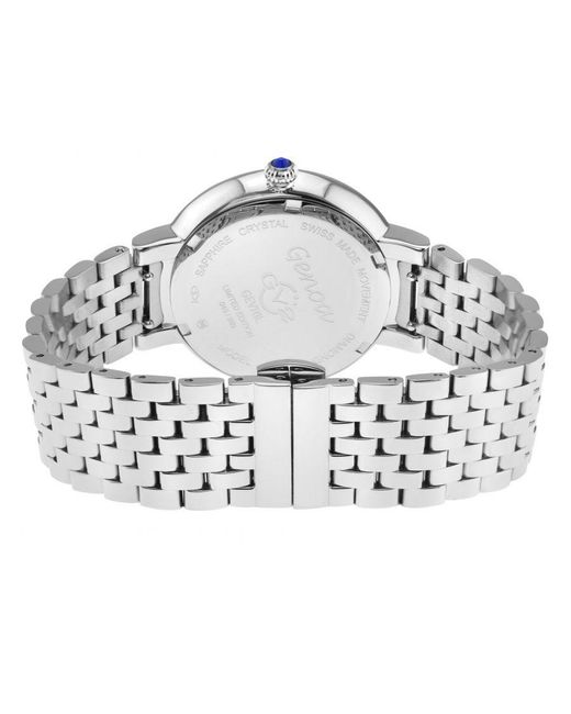 Gevril Gray Gv2 12531 Genoa Swiss Quartz Diamond Watch