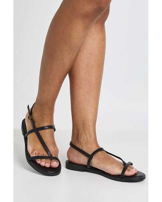 Boohoo Natural Wide Fit Strappy Sandals