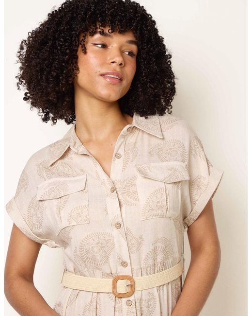 Blue Vanilla Natural Paisley Print Dress