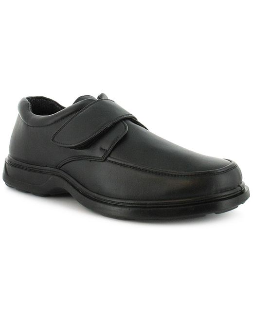 Comfisole Black Smart Shoes Percy Touch Fastening for men