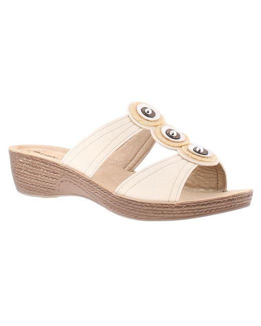 Inblu White Wedge Sandals Insular Slip On