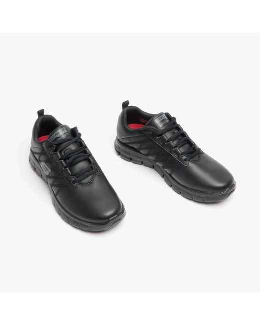 Skechers Black Work 76576Ec Sure Track Erath Sr Occupational Shoes Leather