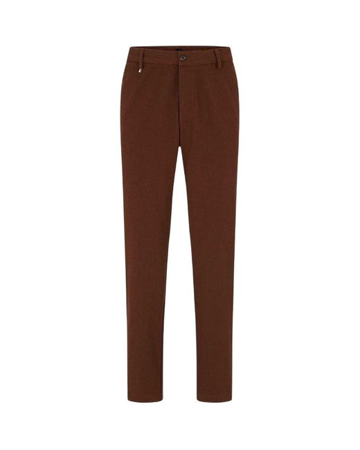 Boss Brown Kane Logo Slim Trousers (Medium) for men