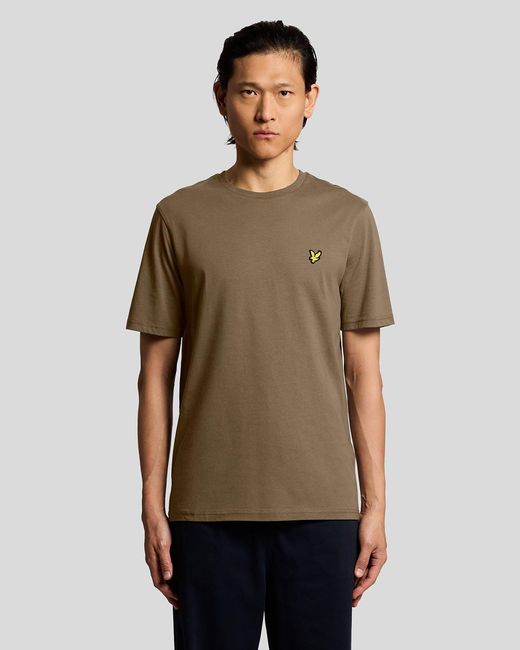 Lyle & Scott Brown Cotton Crew Neck T-Shirt for men