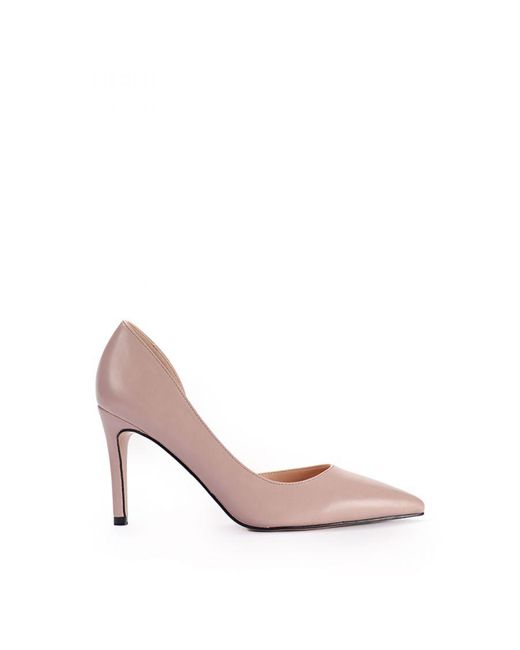 Nine West Pink 'tiana' Nude Cut Out Court Shoe Rubber
