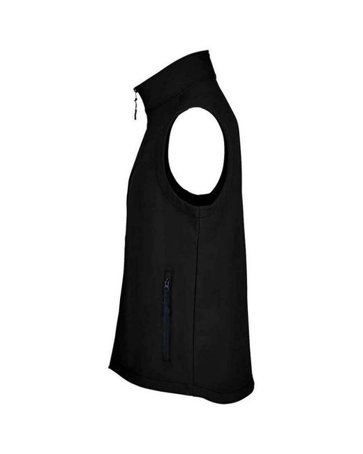 Sol's Black Race Softshell Body Warmer for men