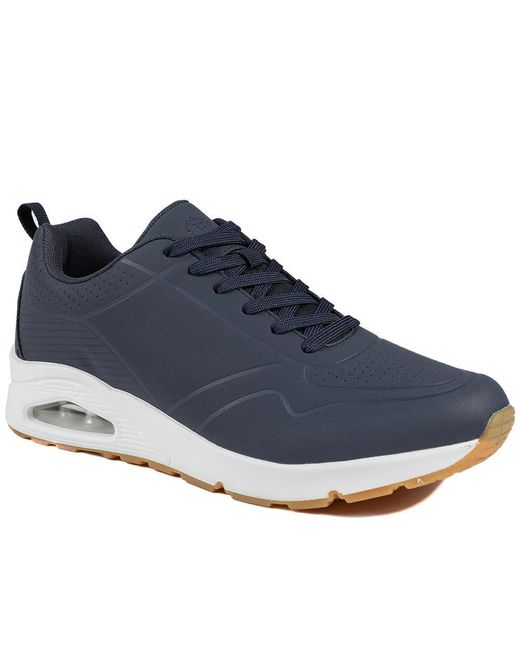 Jones Bootmaker Blue Grippy Lace-Up Trainers for men