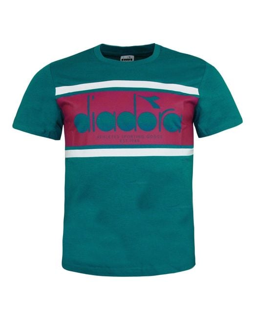 Diadora Green Logo Deep Lake T-Shirt for men