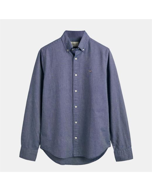 Gant Blue Fit Classic Oxford Shirt for men