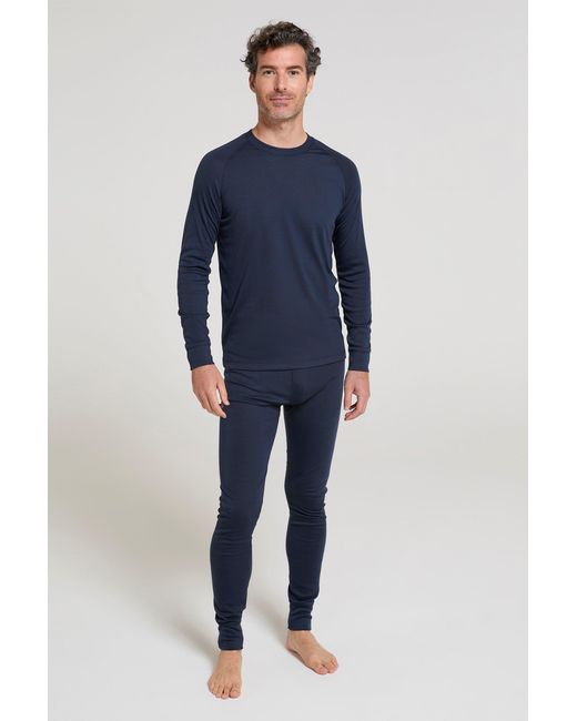 Mountain Warehouse Blue 'Talus' Thermal Base Layer Top Quick Drying Breathable for men