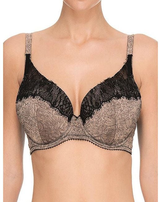 Ultimo Black Lyra Underwired Fuller Bust Plunge Bra